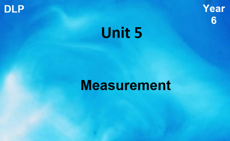 Y6U5 : Measurement